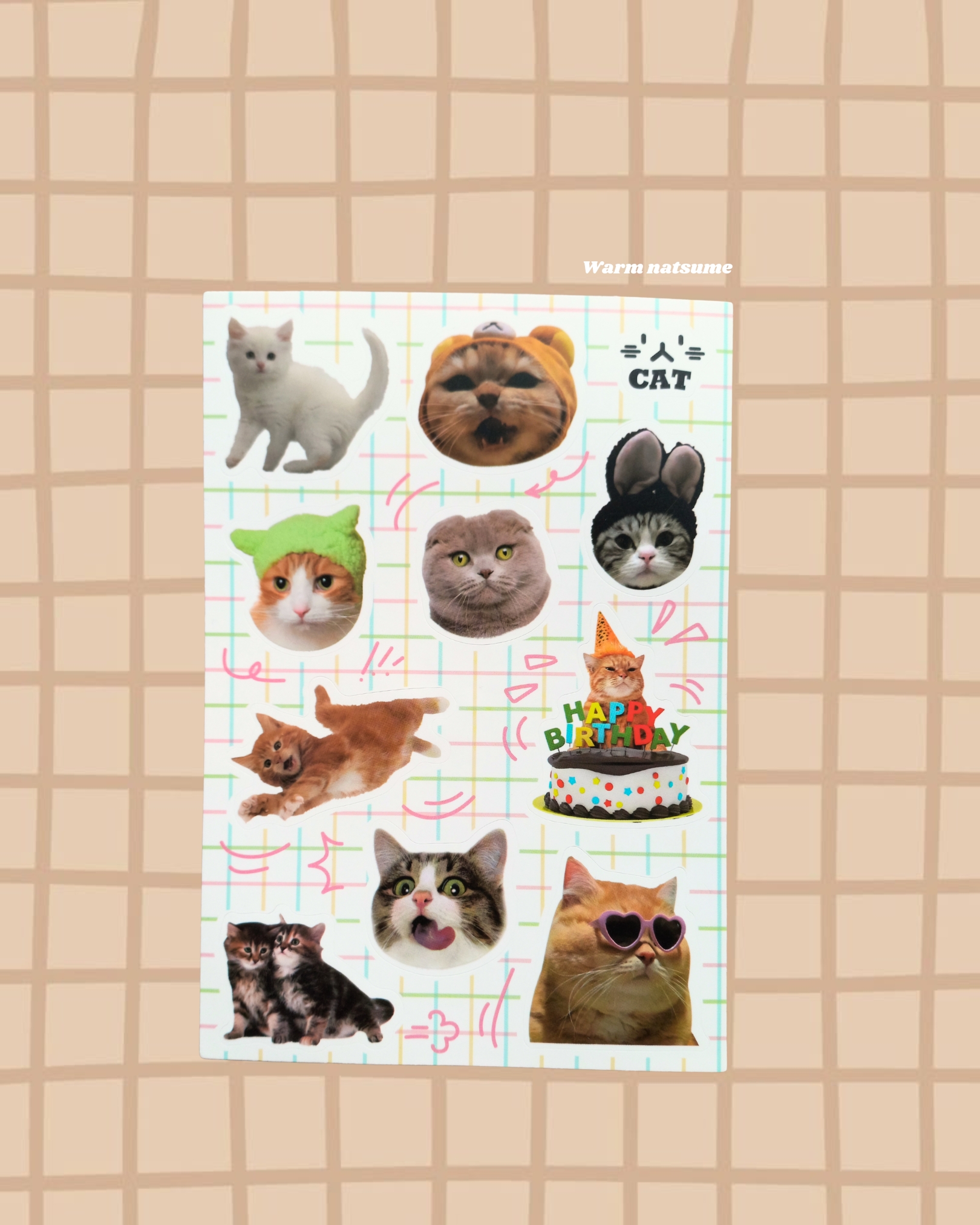 Silly Cat Series 02 Sticker sheets - Image 4