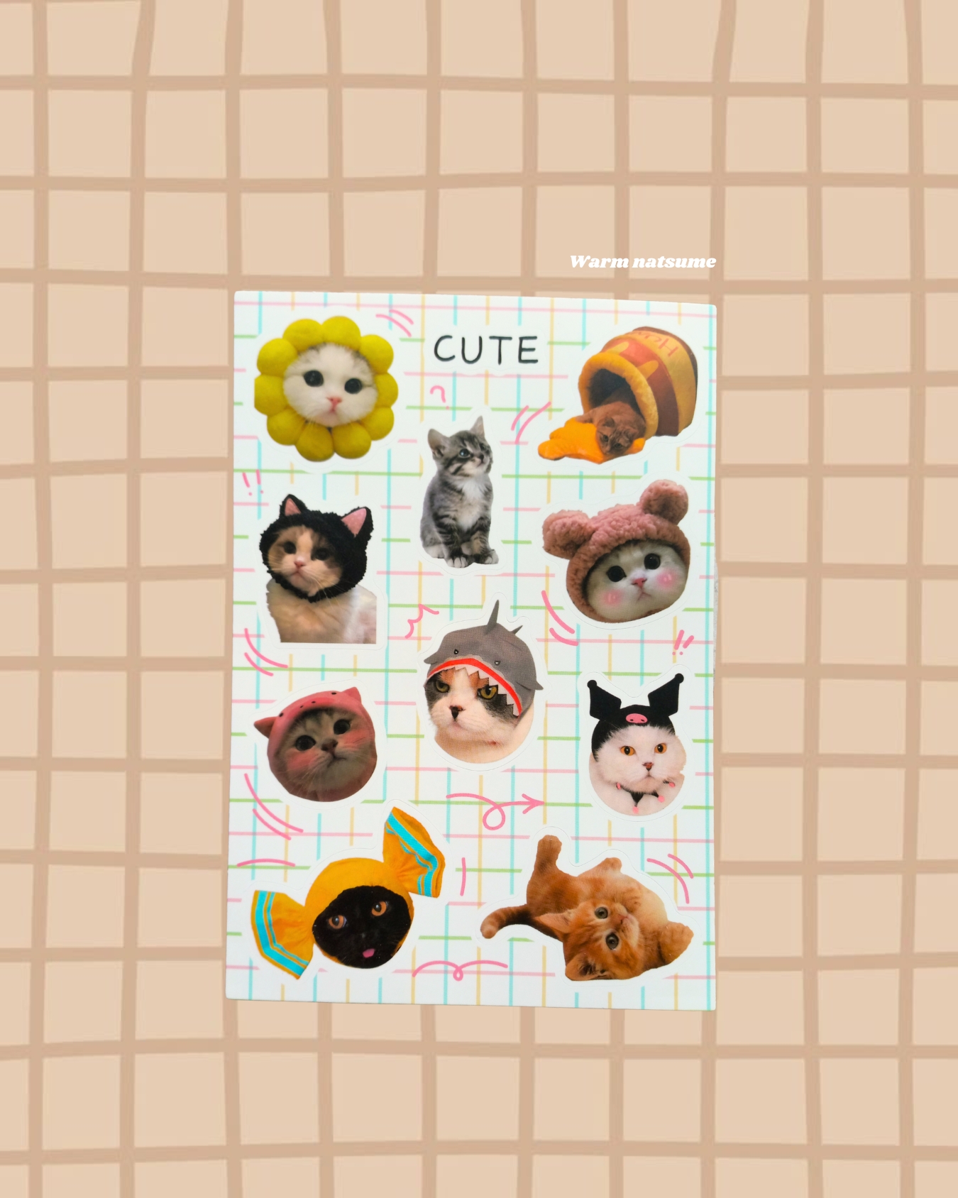 Silly Cat Series 02 Sticker sheets - Image 3